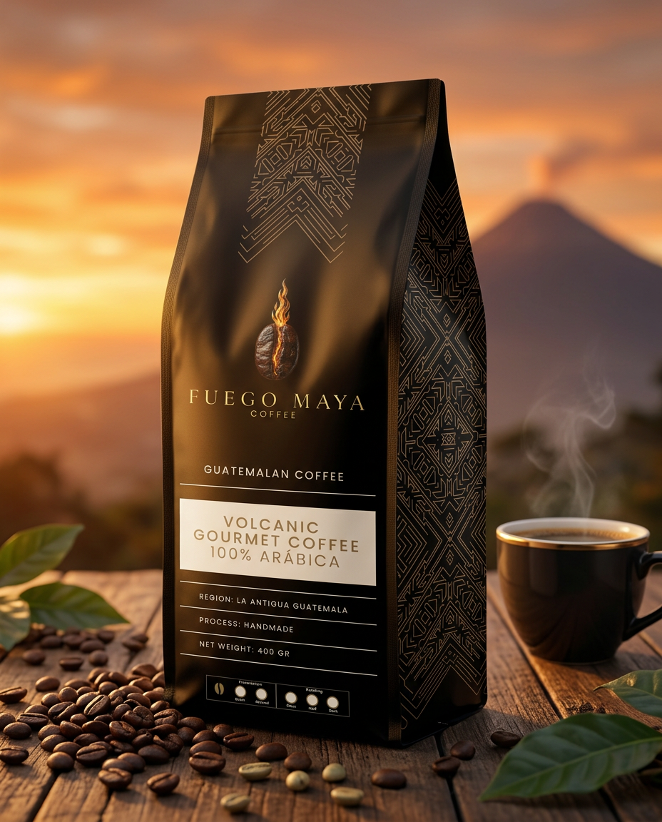 Fuego Maya Volcanic Gourmet Coffee bag